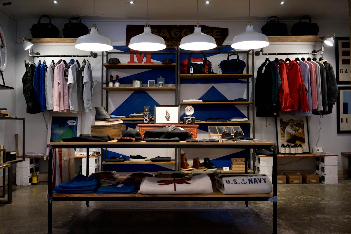 Retail store stocked with imported products